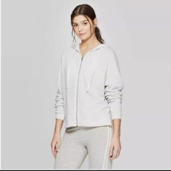 NWT Colsie Size XS Heather GRAY Full Zip Sweatshirt Hoodie Long Sleeve - Picture 1 of 5
